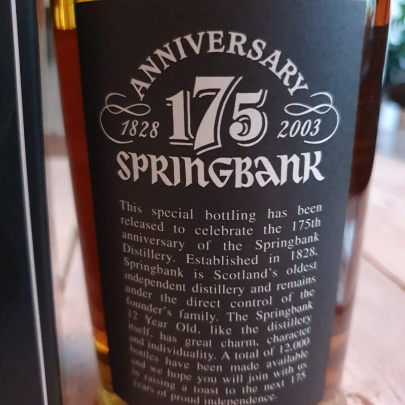 Springbank 175Th Anniversary 1828-2003