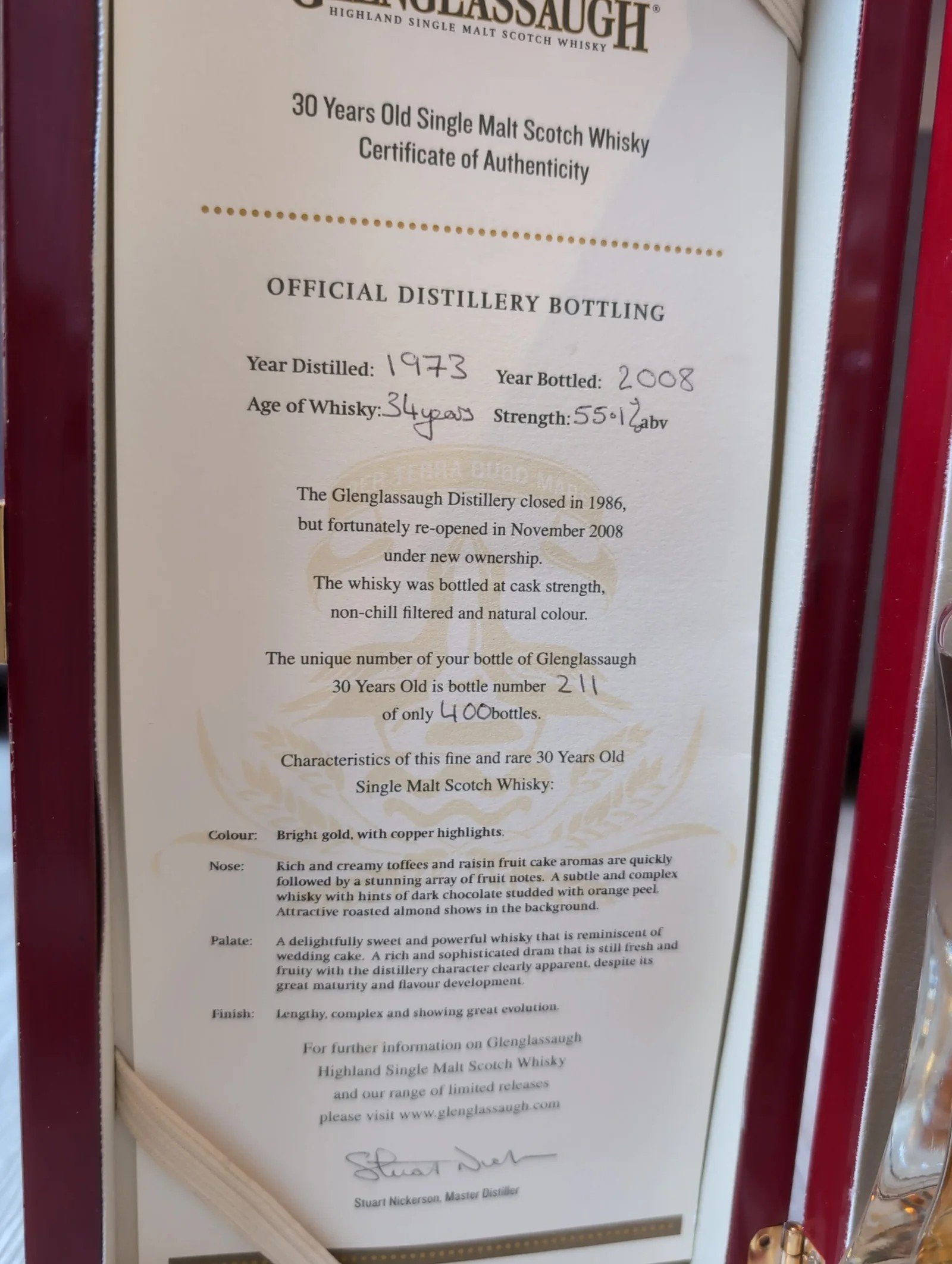 Glenglassaugh 1973 With Box And Certificate 1973 With Box And Certificate